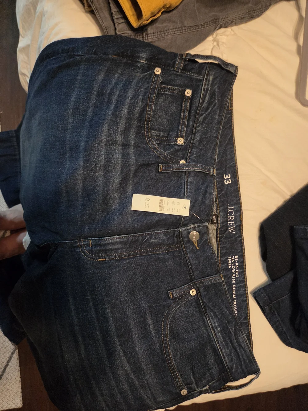 J. Crew Dark Blue '96 Low-rise denim trouser jean Size 33 Nwt New With Tags